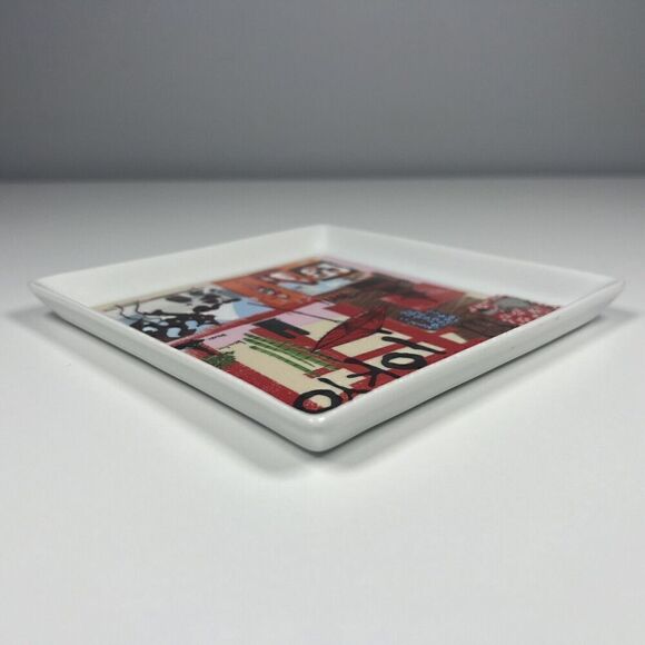 Crate & Barrel World Travel City Tokyo 5.75” Plate Appetizer Tapas Snack - Picture 4 of 4